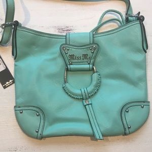 NWT MissMe SeaFoam green purse